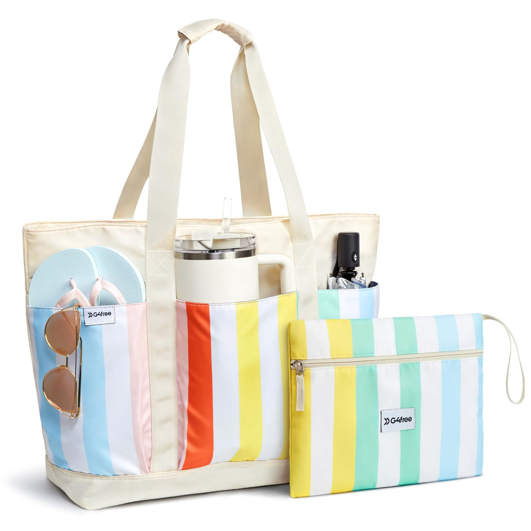 G4Free 35/50L Strandtasche Handtasche Damen Tote Tasche Shopper Grosse Umhängetasche für College Sch