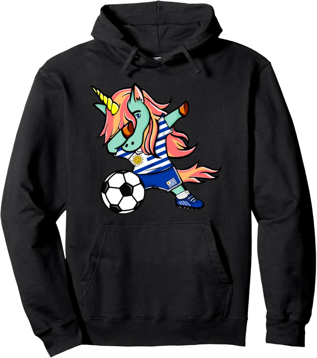 Dabbing Unicorn Uruguay Fussballtrikot Uruguaya, Fussball Pullover Hoodie