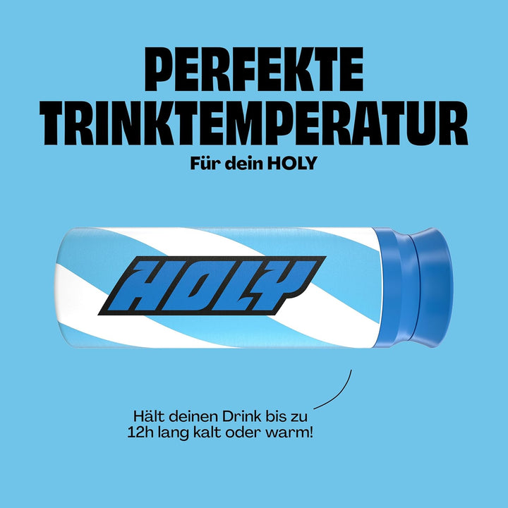 HOLY Hydration Thermo Shaker – 700ml Isolierflasche aus hochwertigem Edelstahl – bis zu 12 Stunden k
