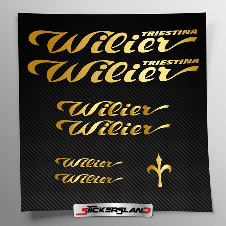 Stickersland® Aufkleber-Set kompatibel mit Rahmen Wilier MTB Mountainbike und Helm | Aufkleber-Aufkl