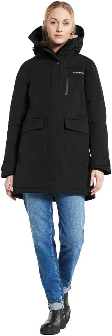 Didriksons Damen Winterjacke CIANA PARKA 2 36 Schwarz, 36 Schwarz