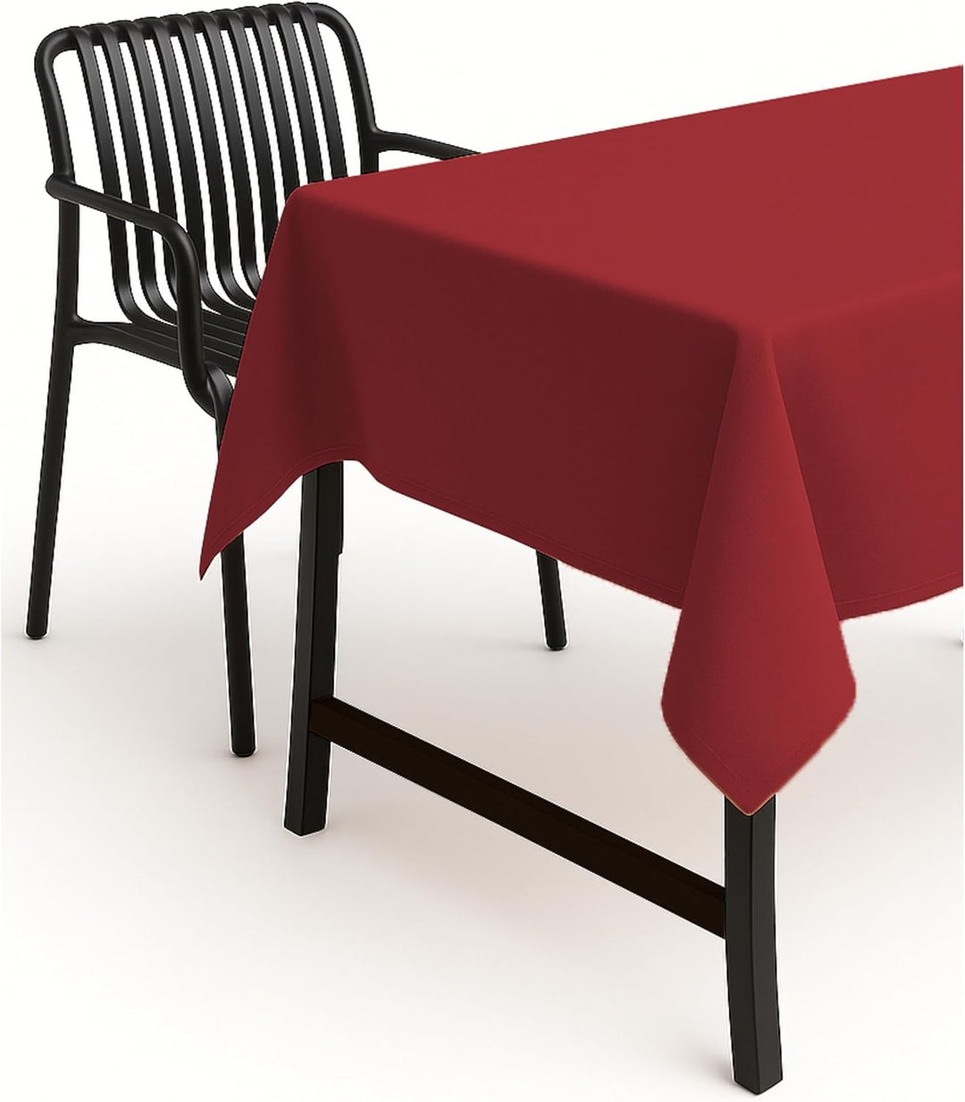 texpot Gartentischdecke 130 x 300 cm in Rot mit Leinen Optik Lotuseffekt Fleckschutz Bügelfrei Tisch