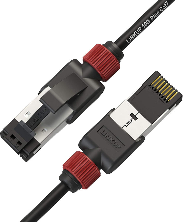 LINKUP - Getestet mit Versiv┃Cat7 Ethernet Patchkabel - 30cm (12er Pack) 10G Doppelt geschirmt RJ45