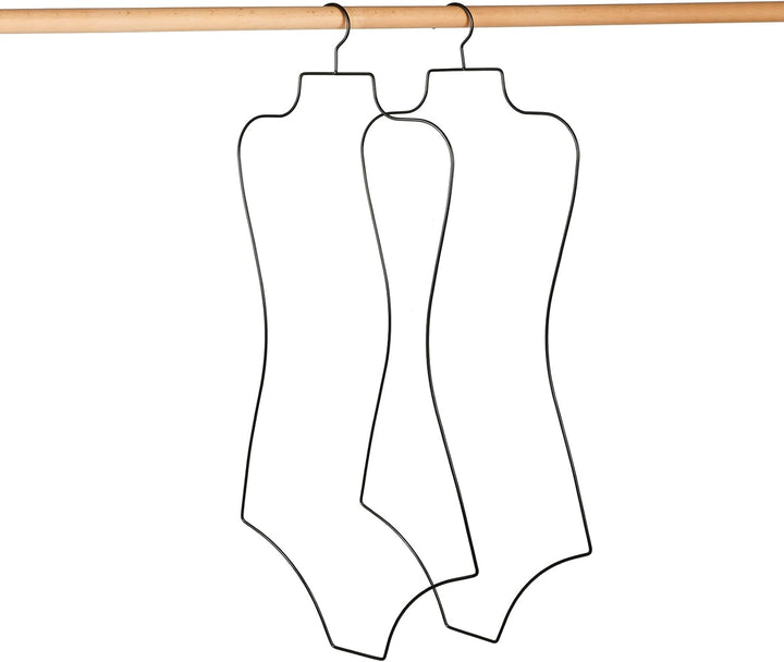 Bikini Badeanzug Aufhänger Draht Körperform Display Unterwäsche hänger 10 PCS (Schwarz), Schwarz