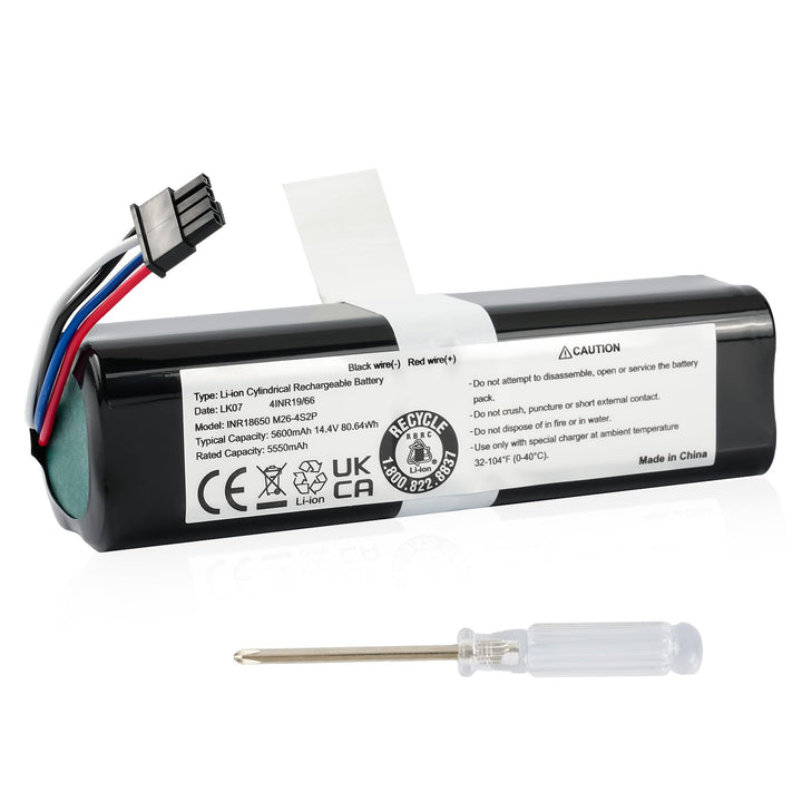 14,4 V 5600 mAh Li-Ion Akku Kompatibel mit Eufy Robovac L70 Hybrid, T2190, T2190G21, 360 S9, X90, X9