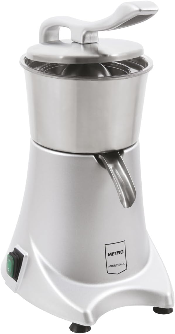 METRO Professional Elektrische Saftpresse GJU2001, 230 W, 200 ml/min, inkl. Kegel, silber
