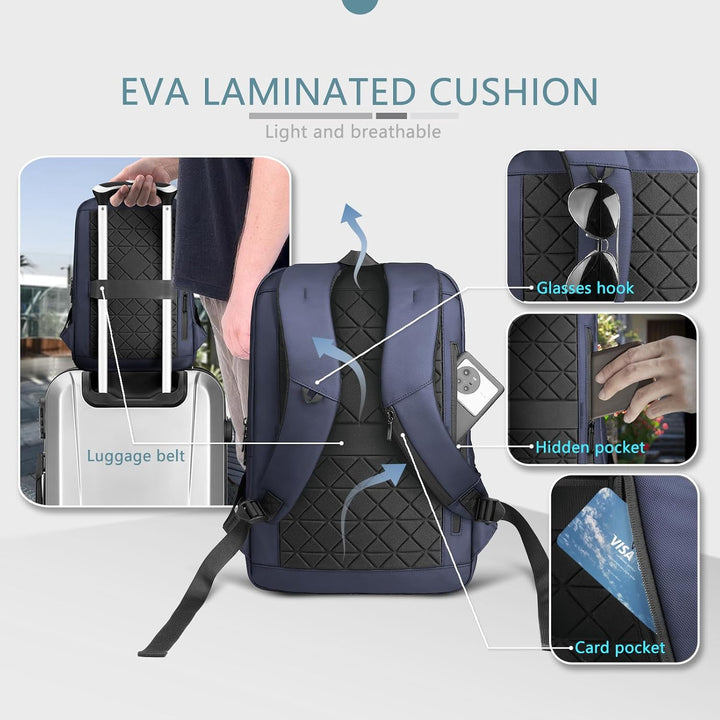 Laptop Business Rucksack Herren mit 15,6 Zoll laptopfach mit USB-Ladeanschluss Diebstahlsicher Handg