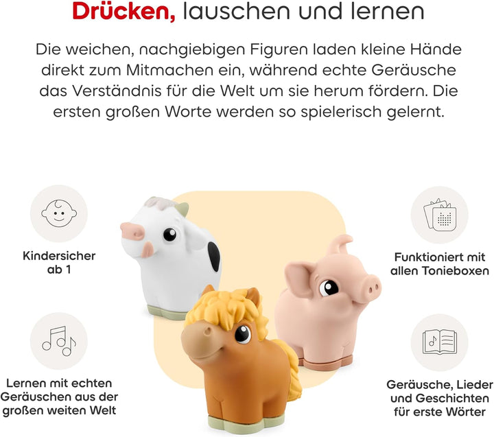tonies Hörfigur für Toniebox, My First Bauernhof Set, Bauernhoftiere entdecken für Kinder ab 1 Jahr,