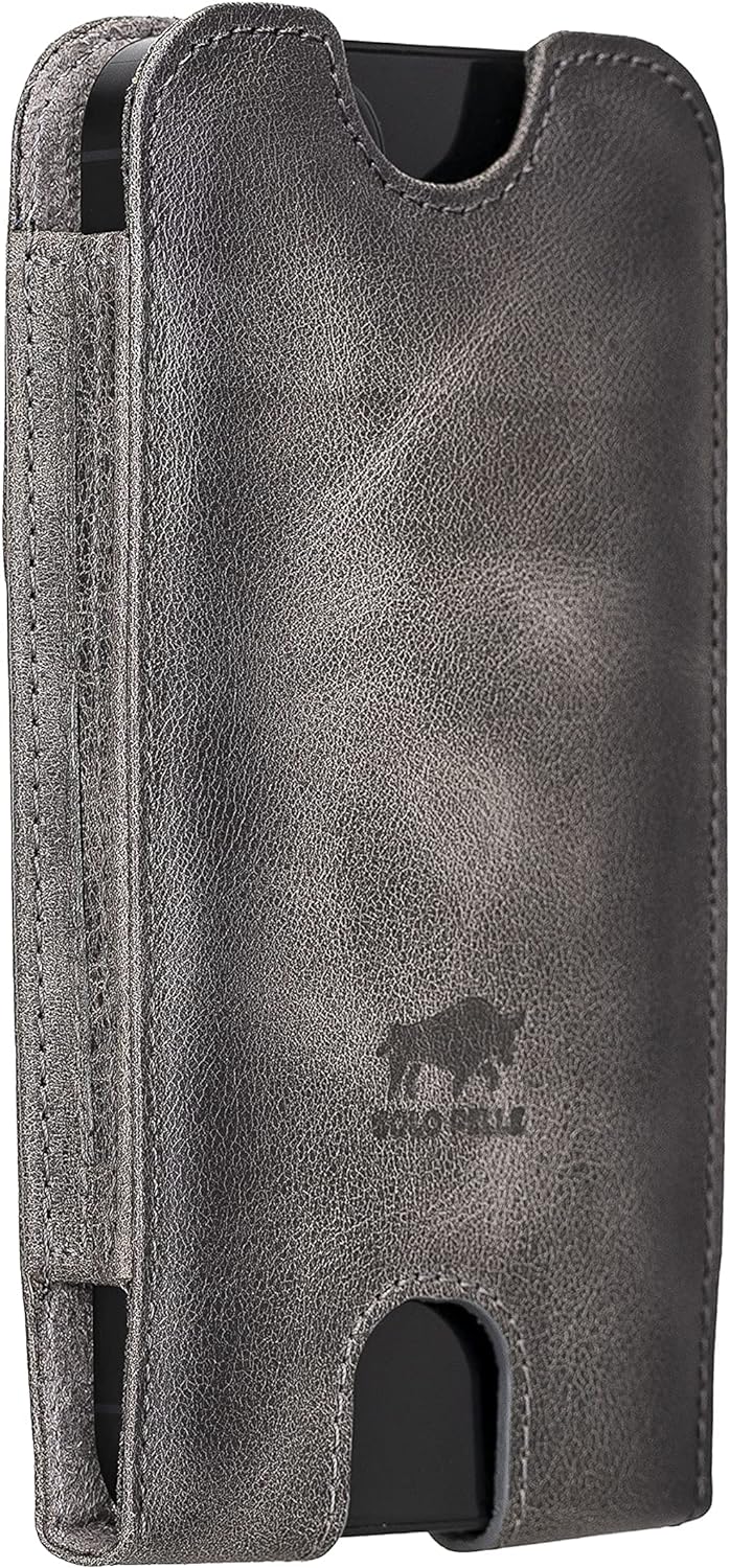 Solo Pelle Lederhülle für das iPhone 12 Mini + 13 Mini bis 5,4 Zoll Case Leder Hülle Ledertasche aus