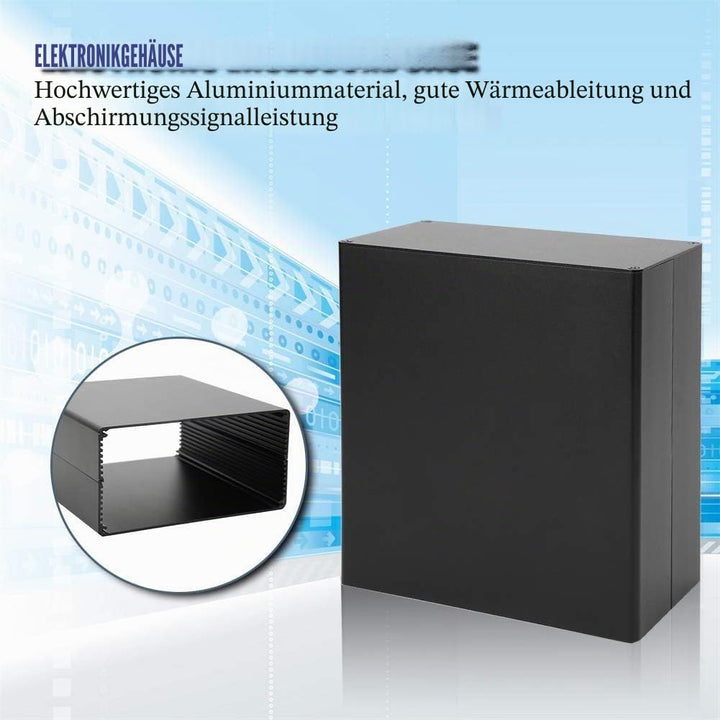 PCB Aluminium Projektbox Elektrisches Projektgehäuse Elektronisches Kaste Mattschwarzes DIY Junction