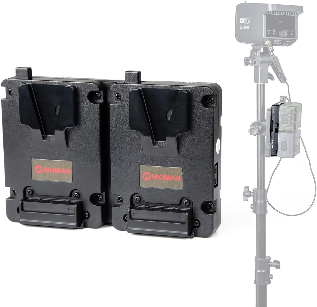 Moman DVBP Dual V-Mount Akkuplatte 2 in 1 Unterbrechungsfreie Plate V Lock Batterie Adapterplatte mi