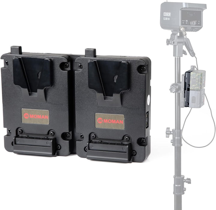 Moman DVBP Dual V-Mount Akkuplatte 2 in 1 Unterbrechungsfreie Plate V Lock Batterie Adapterplatte mi