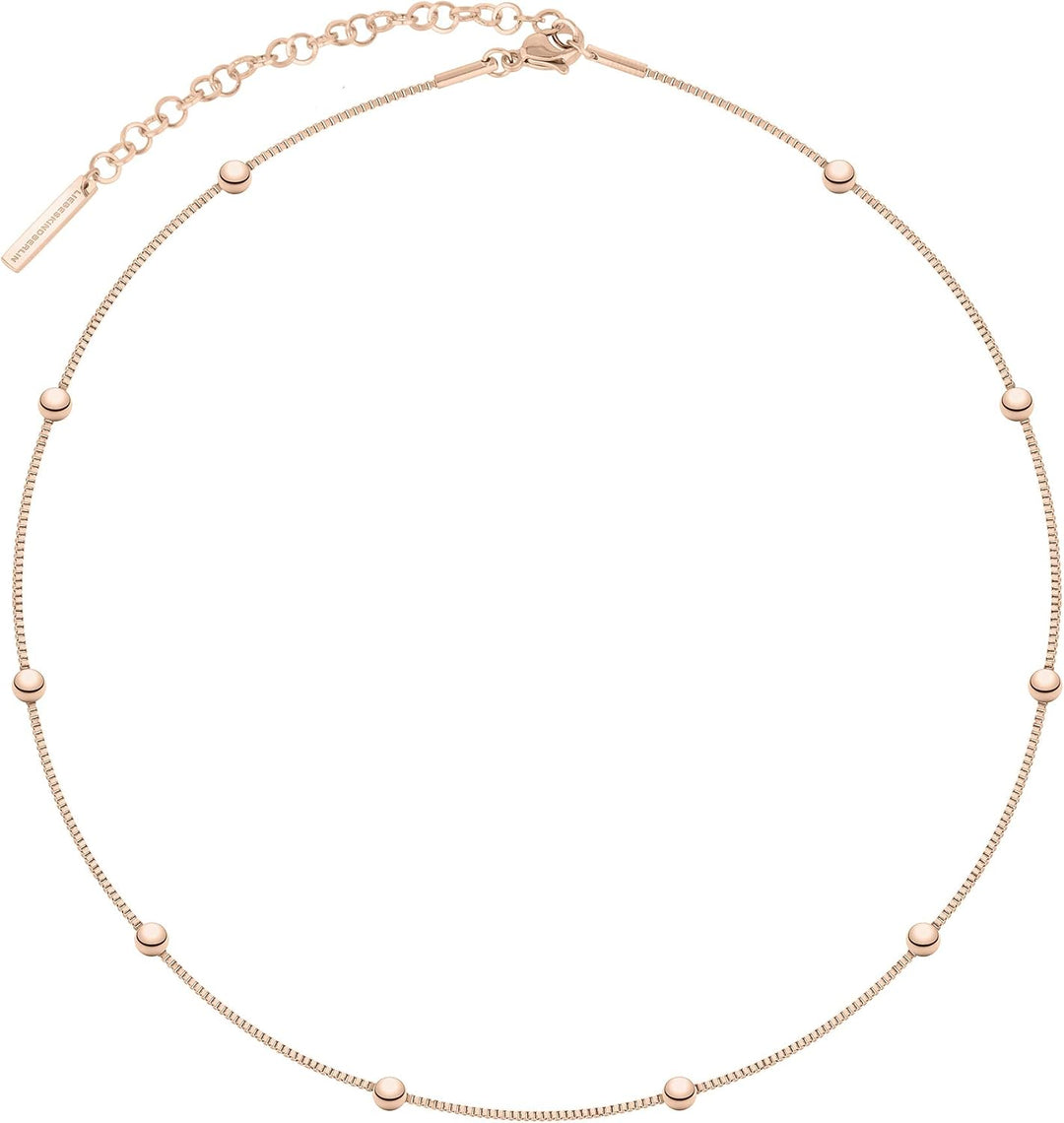 LIEBESKIND Halskette (Roségold, Edelstahl) Roségold Bundle mit Ohrringe LJ-0485-E-05, Roségold Bundl