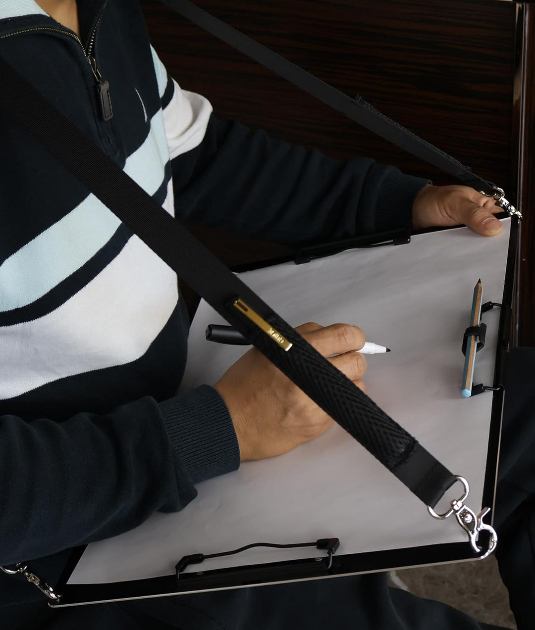 Aluminium-Klemmbrett, A4-Grösse (24,1 x 32,4 cm), zwei Clip-Klemmbretter mit 160 cm verstellbarem Sc