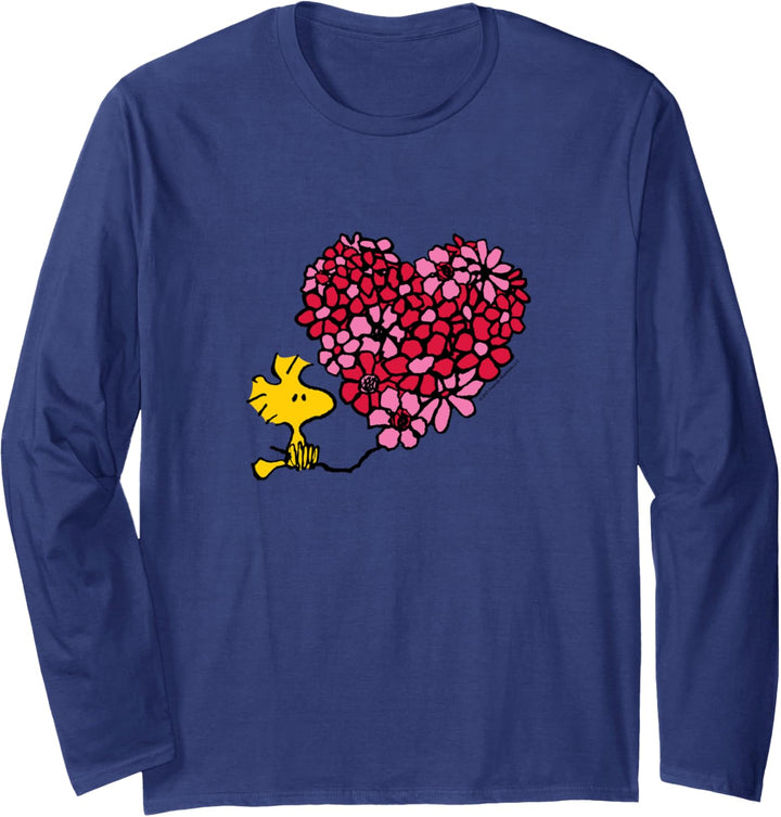 Peanuts - Valentines - Woodstock Floral Heart Langarmshirt
