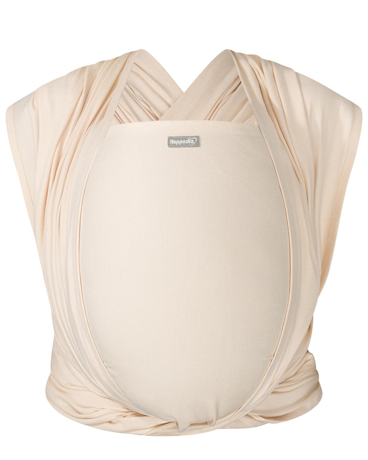 Hoppediz Frühchen-Babytragetuch ab Geburt, Frappé 4,60 m | Ergonomisches Tragetuch, extra schmal für