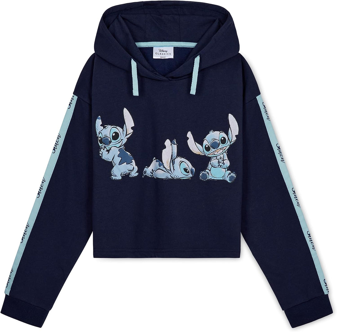 Disney Stitch Kapuzenpullover Mädchen Cropped Hoodie Kinder Teenager 7-14 Jahre - Hoodie Mädchen Ges