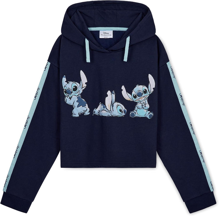 Disney Stitch Kapuzenpullover Mädchen Cropped Hoodie Kinder Teenager 7-14 Jahre - Hoodie Mädchen Ges