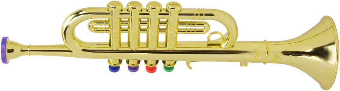 Golden beschichtete Trompete ABS Trompete Wind Musikinstrument f¨¹r Kinder Vorschule Musik Spielzeug