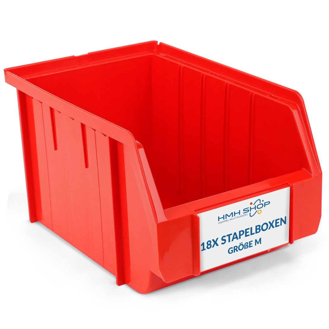 HMH Stapelboxen der Grösse M 230x150x130mm für dein Kleinteilelager Sichtlagerkästen in 5 Farben Zub
