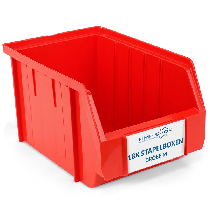 HMH Stapelboxen der Grösse M 230x150x130mm für dein Kleinteilelager Sichtlagerkästen in 5 Farben Zub
