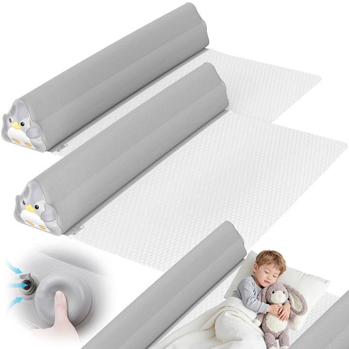 Rausfallschutz Aufblasbar Bett Reise: 2er Set Aufblasbarer Rausfallschutz für Kinder mit INTEGRIERTE