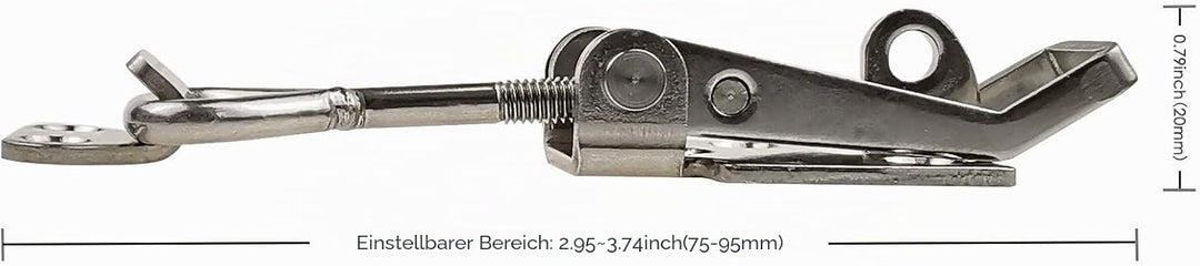 Verstellbare Verriegelung für Schränke, Boxen, Hebelgriff, Knebelverschluss, 2 Stück (1S, Bereich: 7