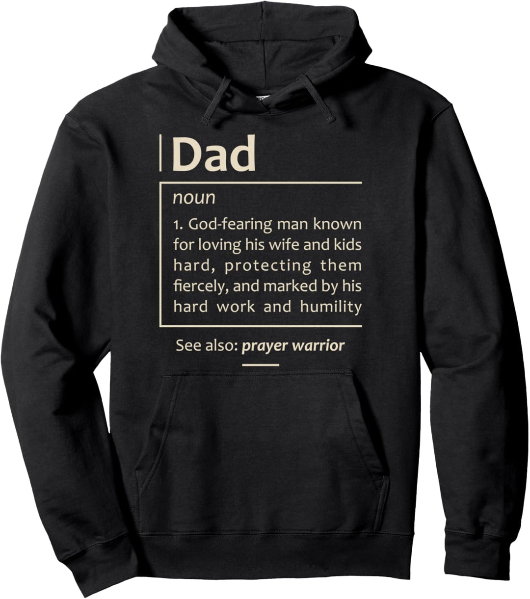 Christian Dad Definition Christmas Fathers Day Daddy Husband Pullover Hoodie