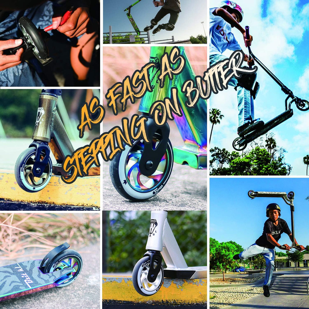 VOKUL 100mm Scooter Ersatzräder Pro Scooter Neo Rädern - mit ABEC-9 Lager, 100 x 24mm Reifen Kick Ro