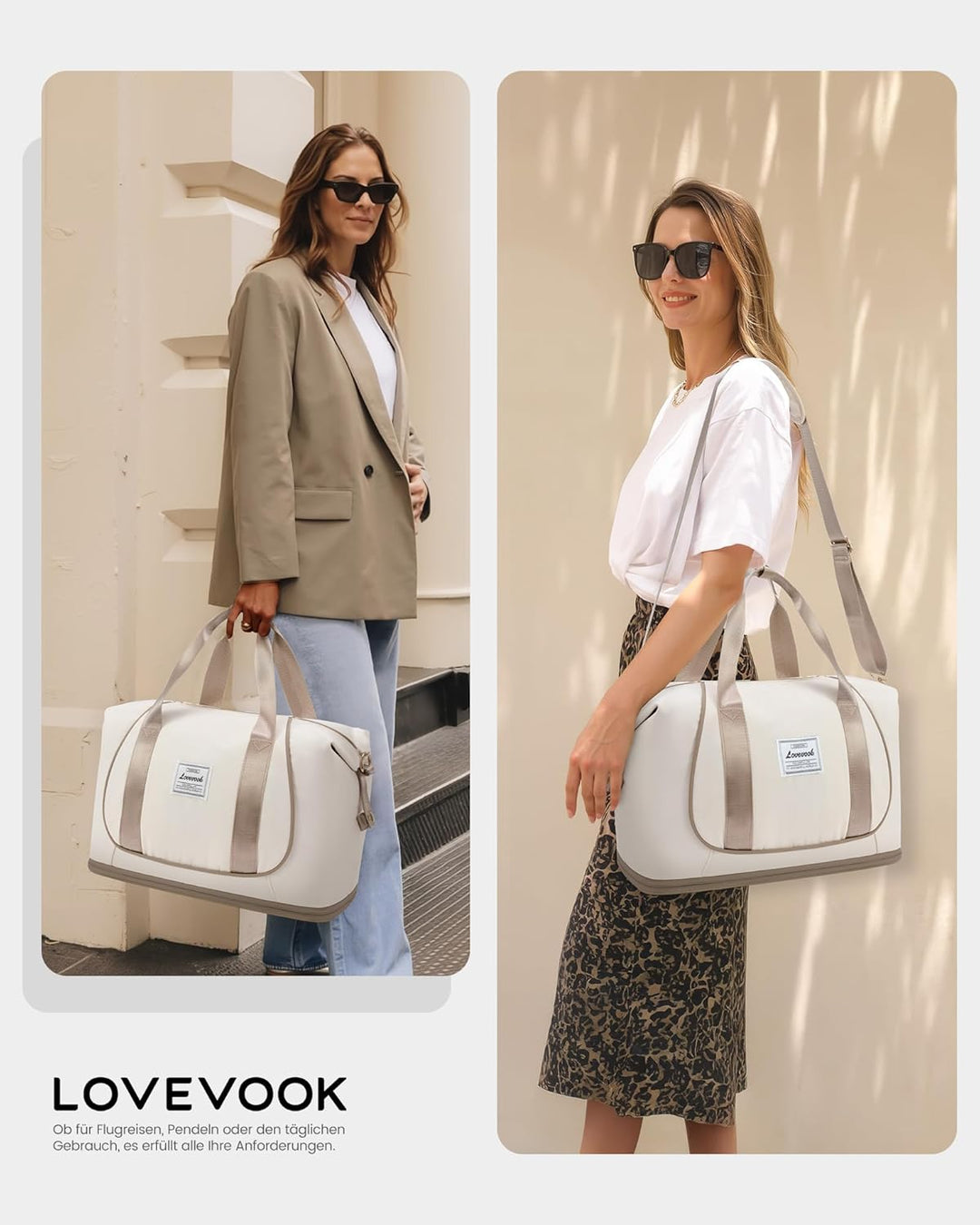 LOVEVOOK Ryanair Handgepäck 40x30x20, Erweiterbare Handgepäck Tasche für Flugzeug, Faltbare Kleine R