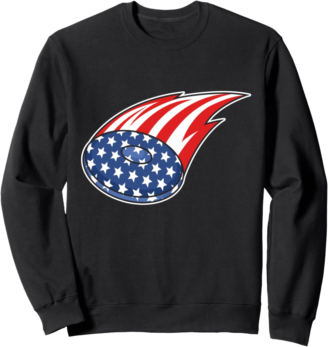 Cooles Frisbee Golf Design I USA Fahne Amerika Sweatshirt