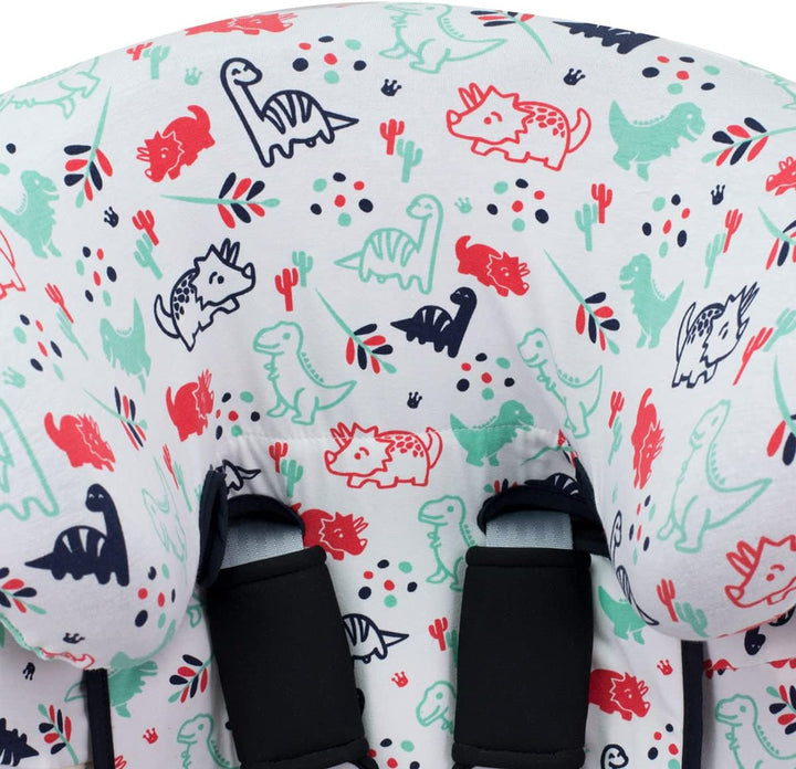 JYOKO Kids Bezug für Autositz kompatibel mit Romer Advansafix, Evolva IV M, aus Baumwolle (Dino Part