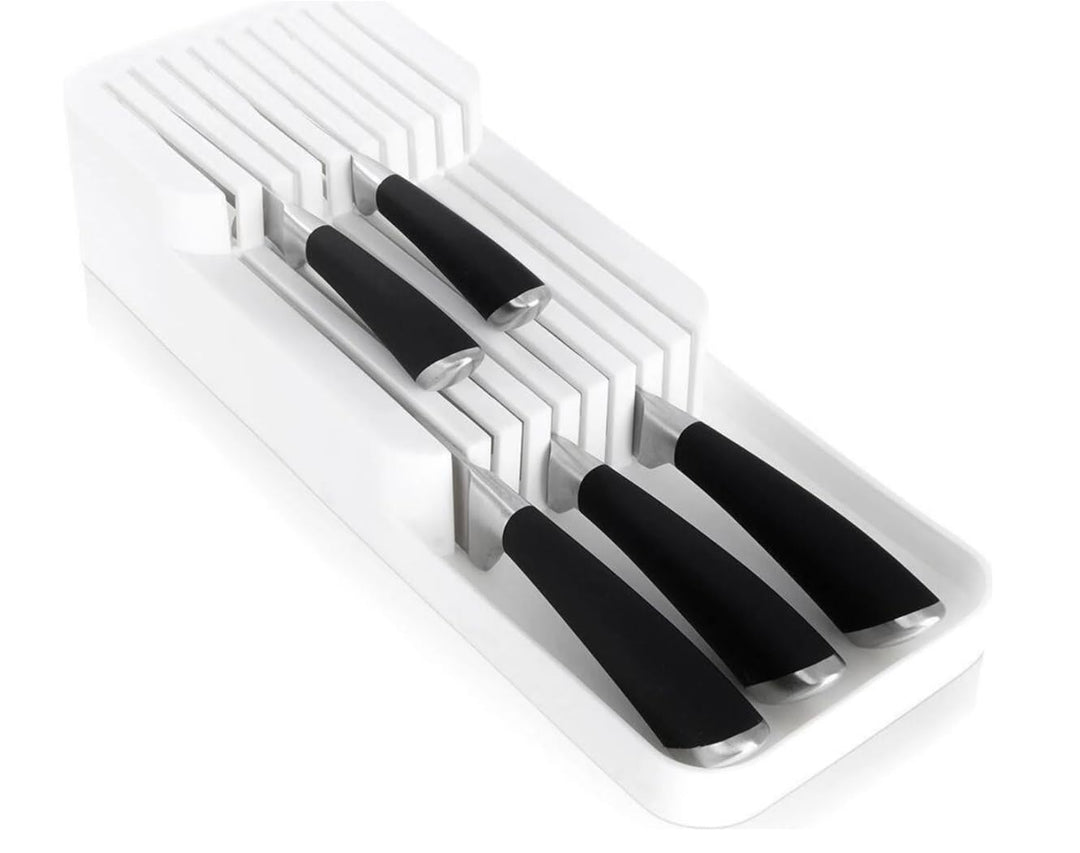 Messerorganizer für 18 Messer – zweistufiger Messerblock für Küchenschublade oder freistehend, rutsc