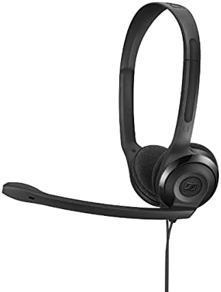Sennheiser PC 3 Chat Headset – Plug- & Play-Lösung, Noise Cancelling-Mikrofon, schwarz Single, Singl