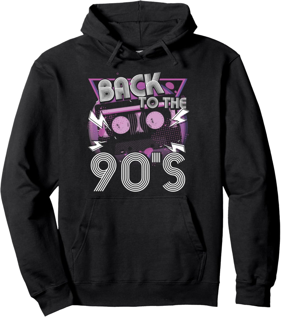 Back to the 90s 90er Disco Funk und Techno Era Vintage Retro Pullover Hoodie