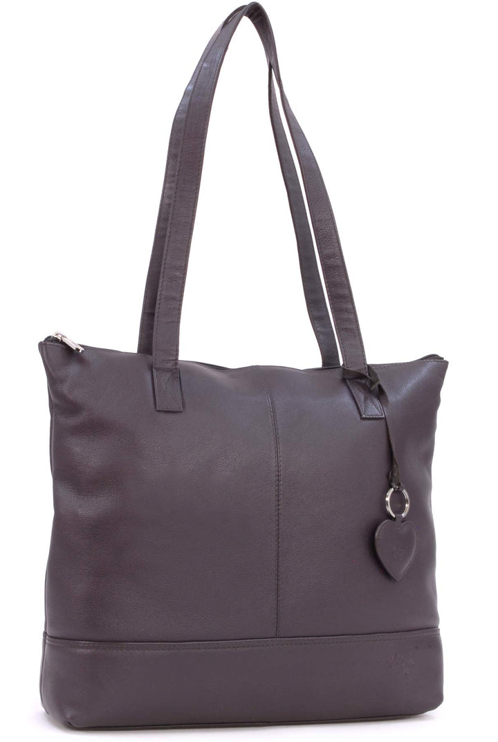Gigi - Leder - Damenhandtasche/Schultertasche/Tote - OTHELLO 9101" Dunkelbraun, Dunkelbraun