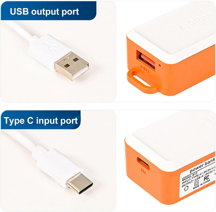 Eujgoov Mini UPS Battery Backup 2600mAh DC5V 2A USB -Eingang DC5V 1.2A USB -Ausgangsausgabe Unterbre