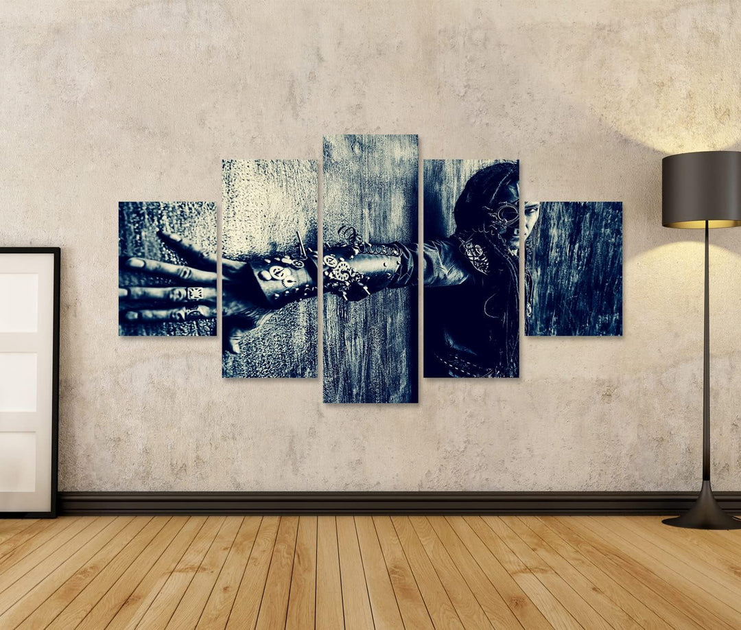 islandburner Bild auf Leinwand Porträt eines Steampunk Mannes Bilder Wandbilder Poster BBSP-MFP