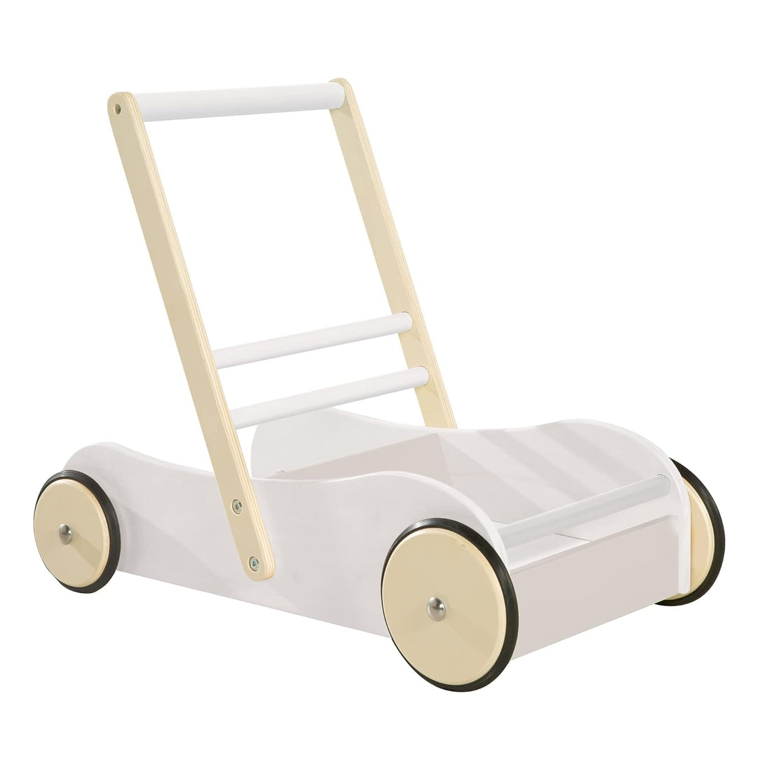 roba Lauflernwagen Scarlett für Babys - Lauflernhilfe für Kinder - Puppenwagen mit rosa Textilien -