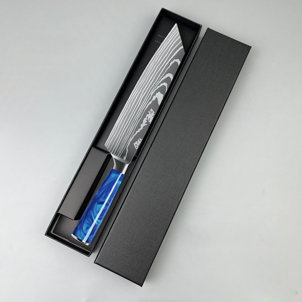 MDHAND 19 Schneidemesser, Küchenmesser, Scharfe Kochmesser aus Edelstahl mit Bequemen Griff, Kochmes