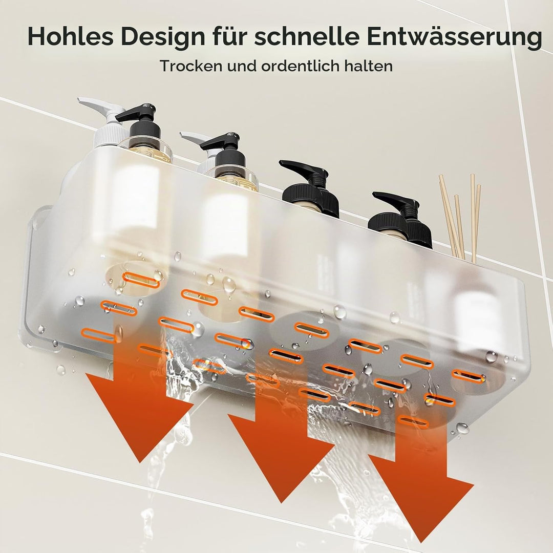 Orimade Duschablage ohne Bohren-Duschregal 2 Stück,Shampoo Halterung für Dusche Grosse Kapazität,Bad