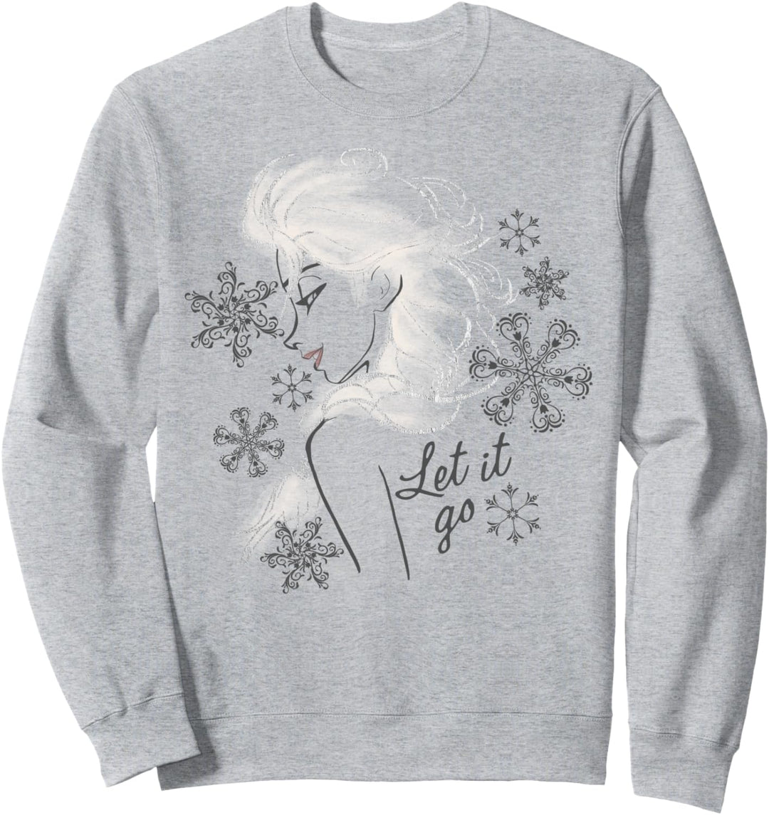 Disney Frozen Elsa Let It Go Profile Sketch Sweatshirt