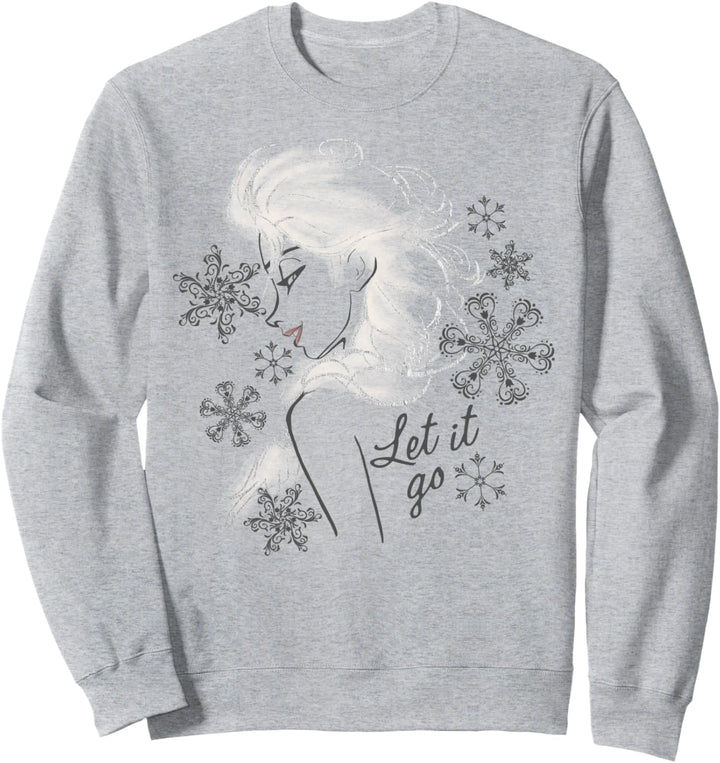 Disney Frozen Elsa Let It Go Profile Sketch Sweatshirt