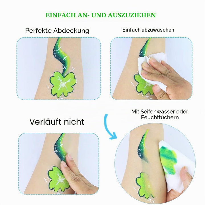 Bowitzki Professionelles Gesichtsbemalungs-Set für Kinder und Erwachsene, 12 x 10 g, Gesichtsbemalun