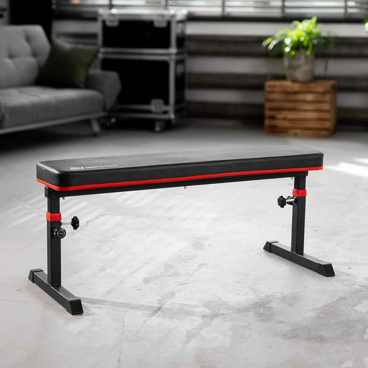 Hop-Sport verstellbare Hantelbank HS-1025 - multifunktions Trainingsbank für Zuhause - Flachbank per