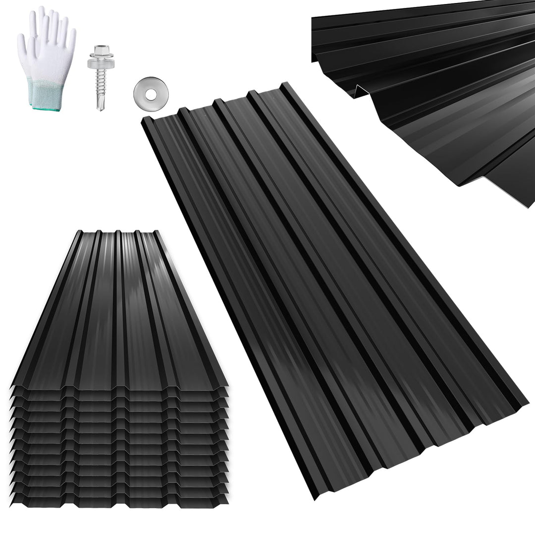 12 Stück Profilblech Trapezblech 129,5x45 cm = 7 m² Verzinkt Wellplatten, Dachblech Verzinkter Stahl