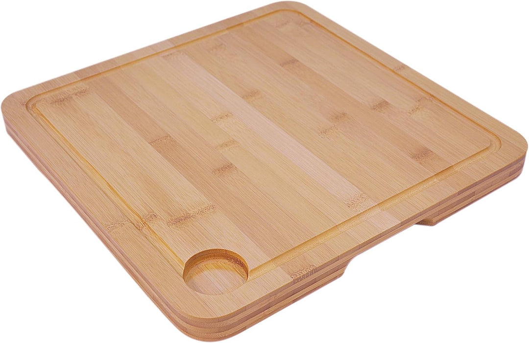 Point-Virgule Schneidebrett, spülmaschinenfest, Schneidebrett mit Saftrille, 35x35x2,5cm 35L x 35B c