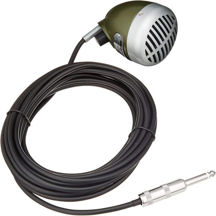 Shure 520DX Green Bullet Dynamisches Mikrofon für Blues-Harmonica-Player, Omnidirectional-Aufnahmemu