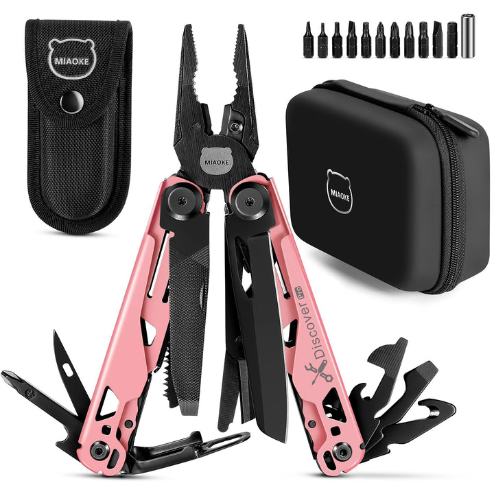MIAOKE Multitool 23 in 1 with Premium Gift Box, Screwdrivers Saw Screwdrivers Bottle Opener Pliers C