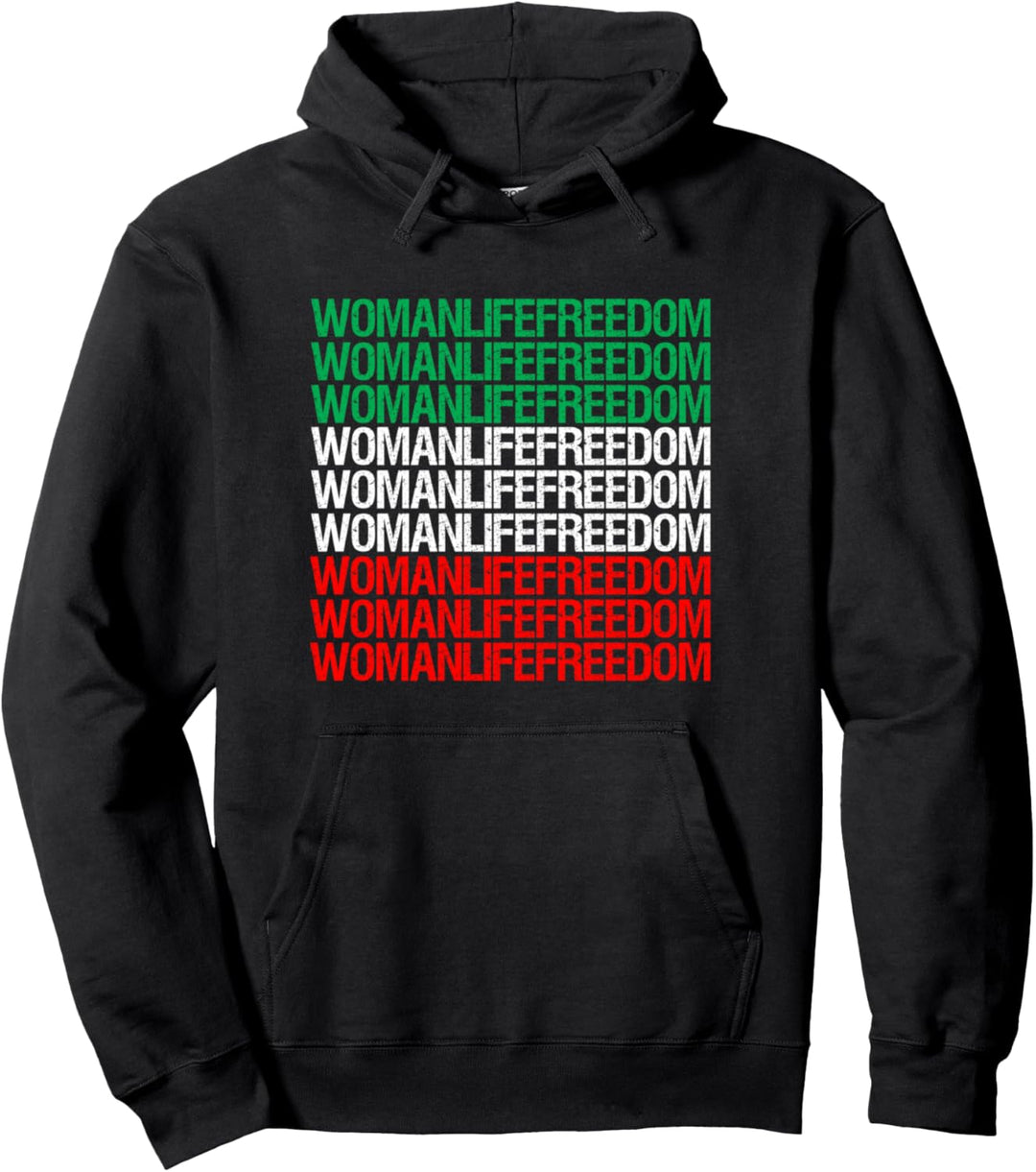 Woman Life Freedom Iran Patriotischer Slogan Vintage Pullover Hoodie